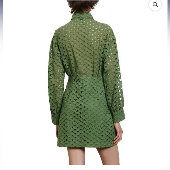 Sandro Broderie anglaise shirt dress Dress size 36 - Picture 2 of 12